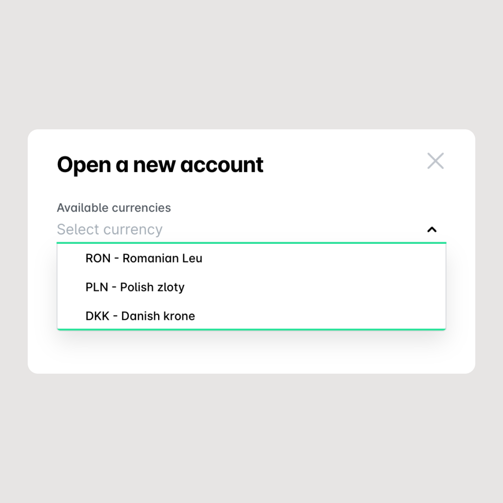 Opening new currency accounts on Payhawk corporate cards in a few clicks - new self-service feature for admins